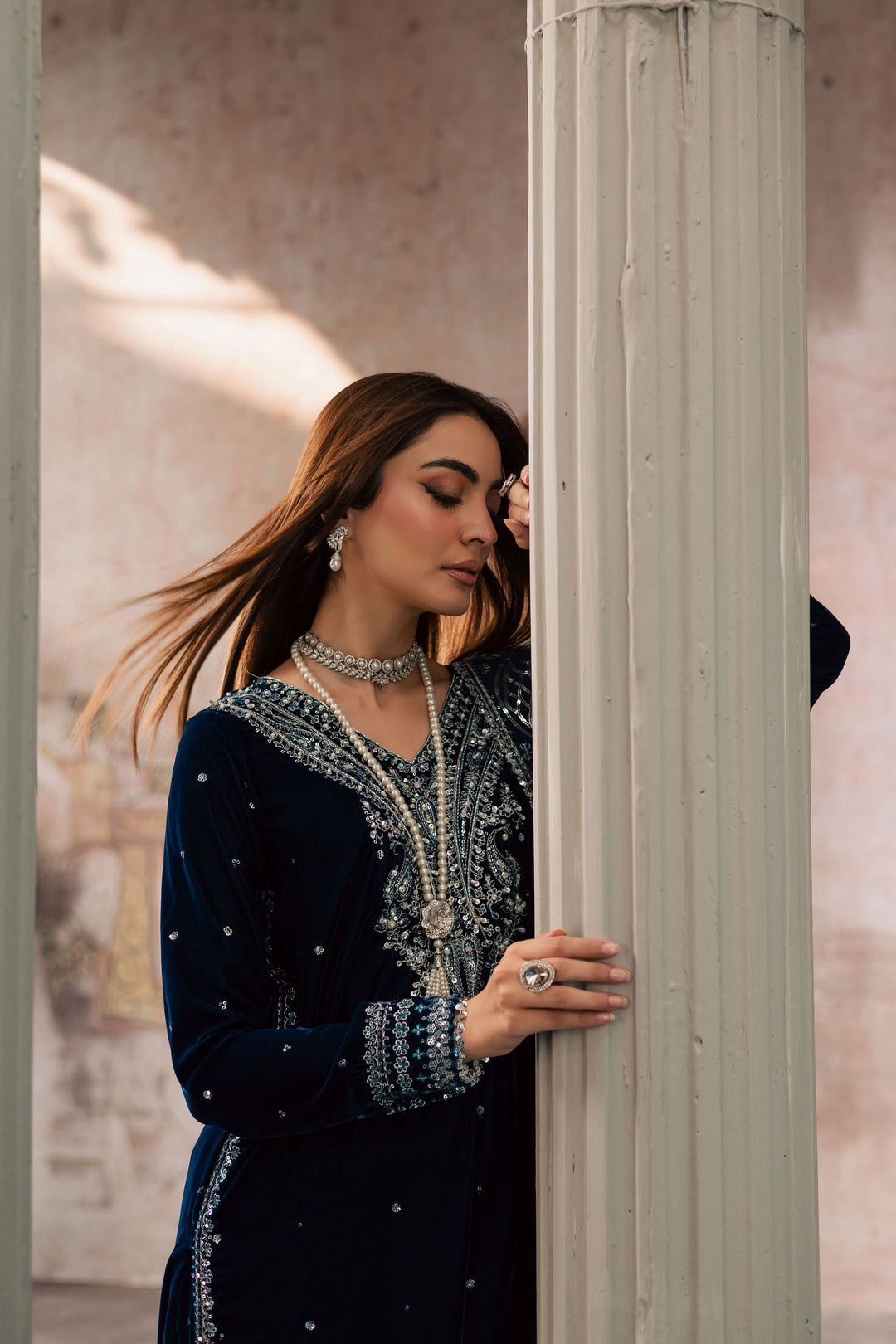 Deniz 3Pc - Velvet Formal Dress