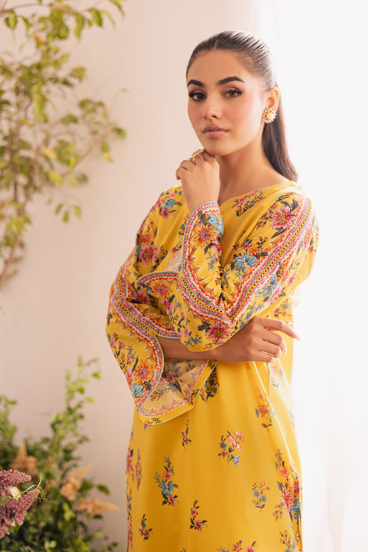 Lime Yeva 2Pc - Printed Lawn Dress