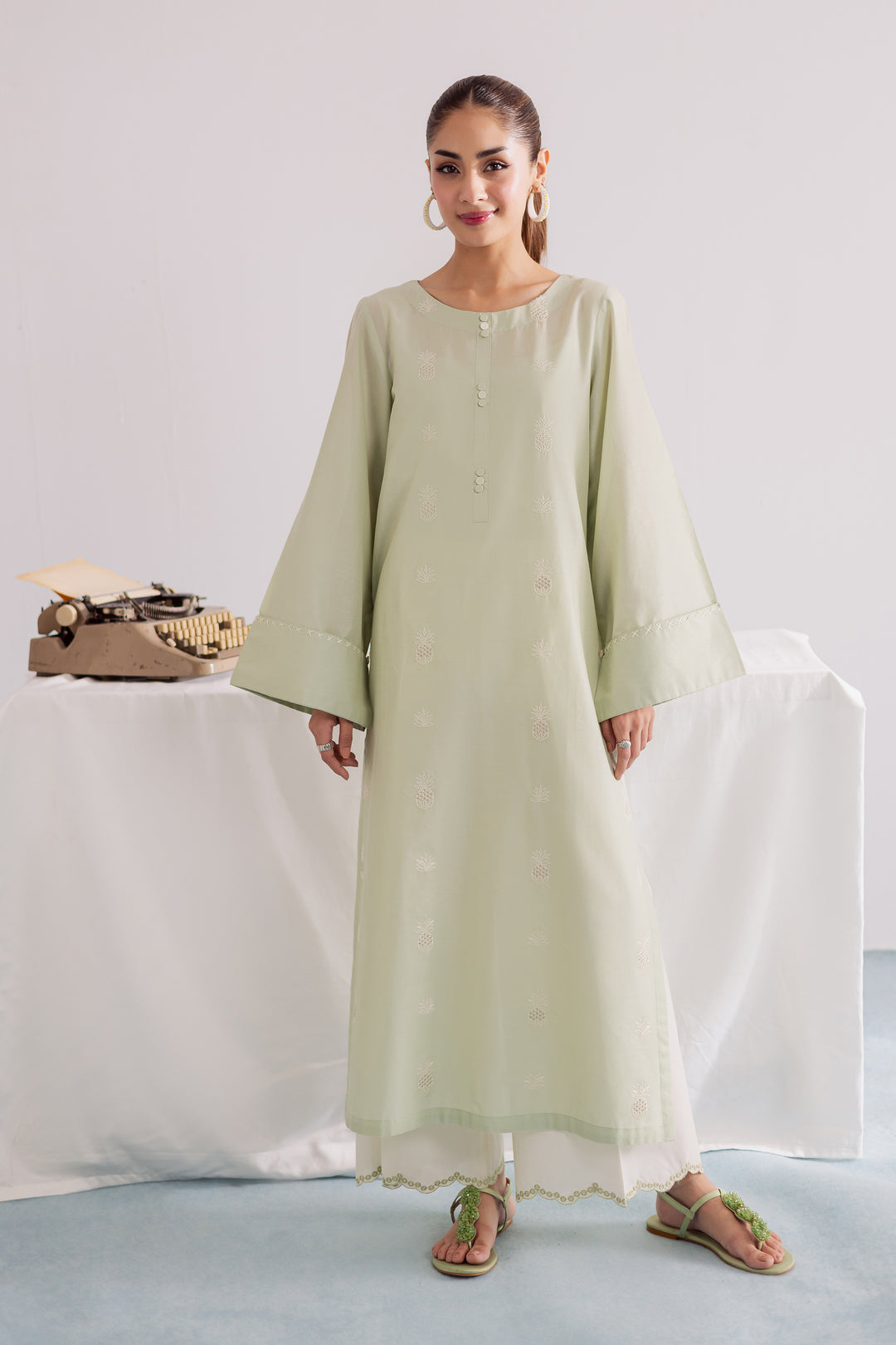 Audrey 2Pc - Embroidered Casual Pret