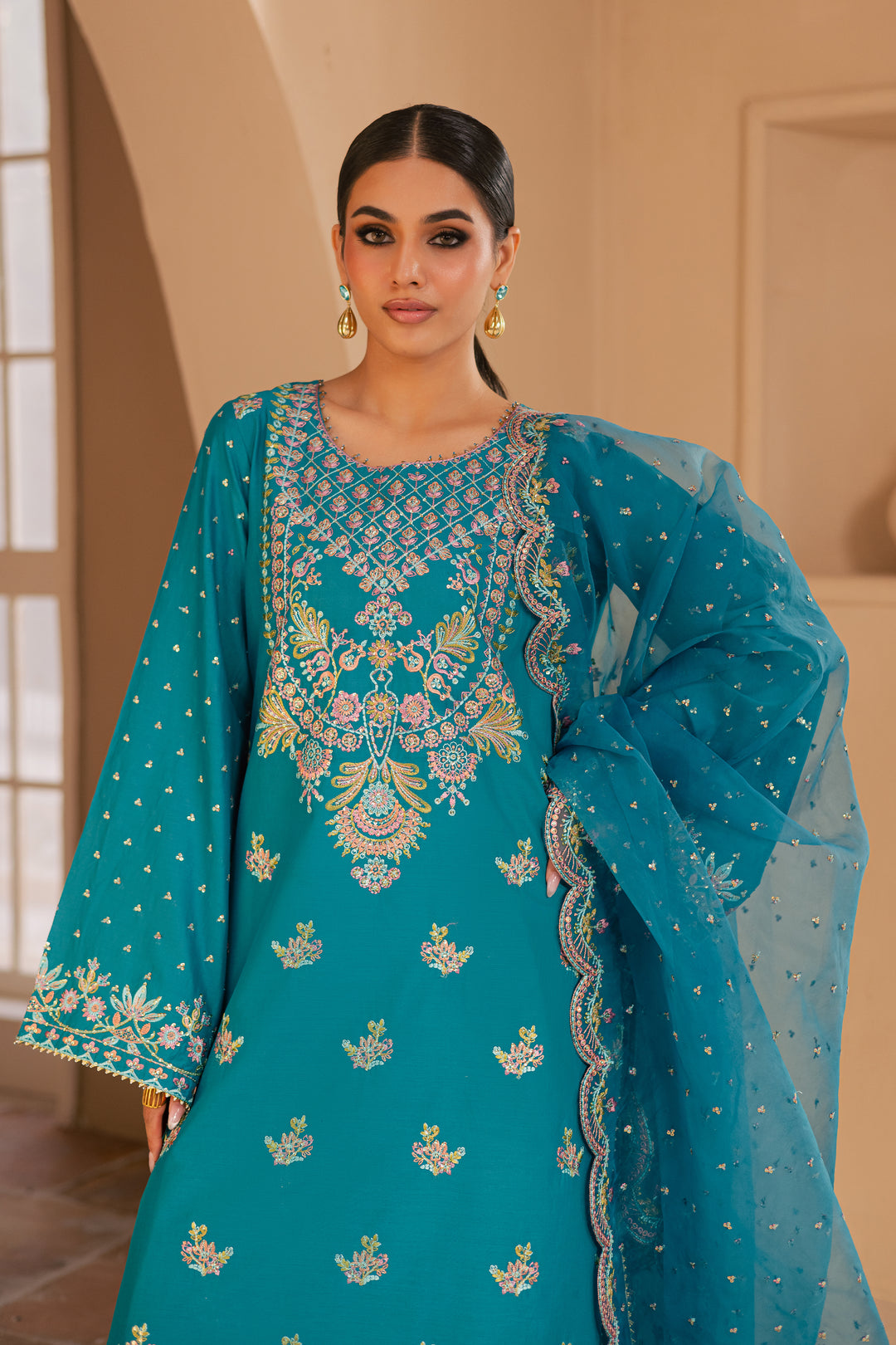 Asmarah 3Pc - Embroidered Lawn Dress
