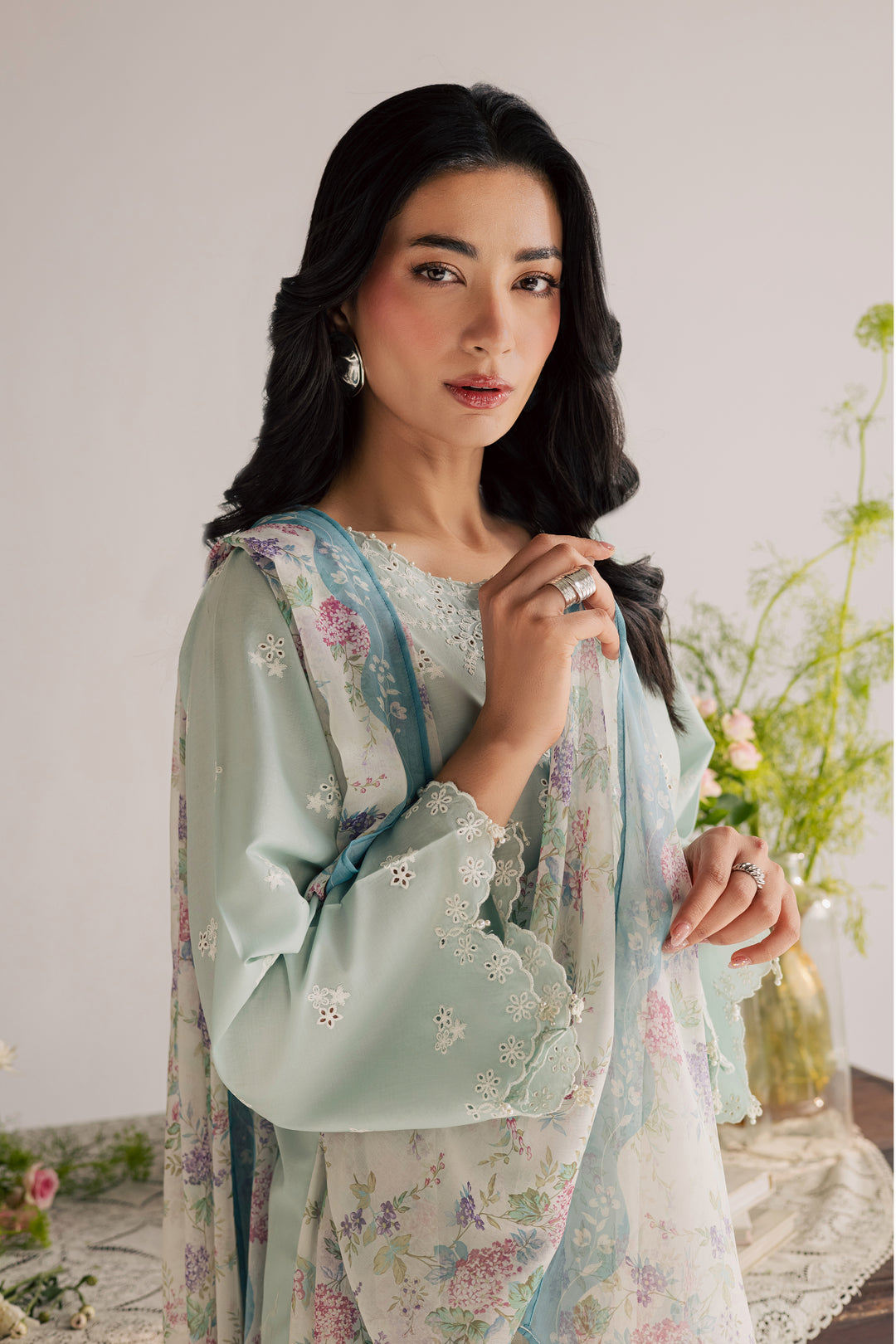 Santorini 3Pc - Embroidered Lawn Dress