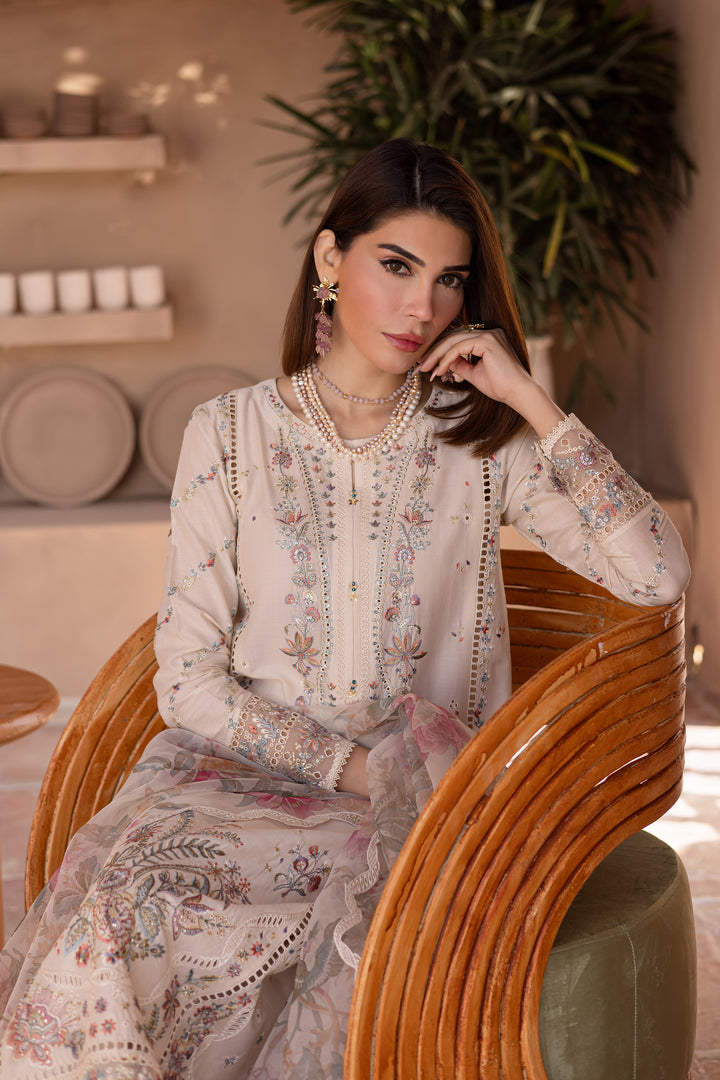 Lune 3Pc - Embroidered Luxe Pret