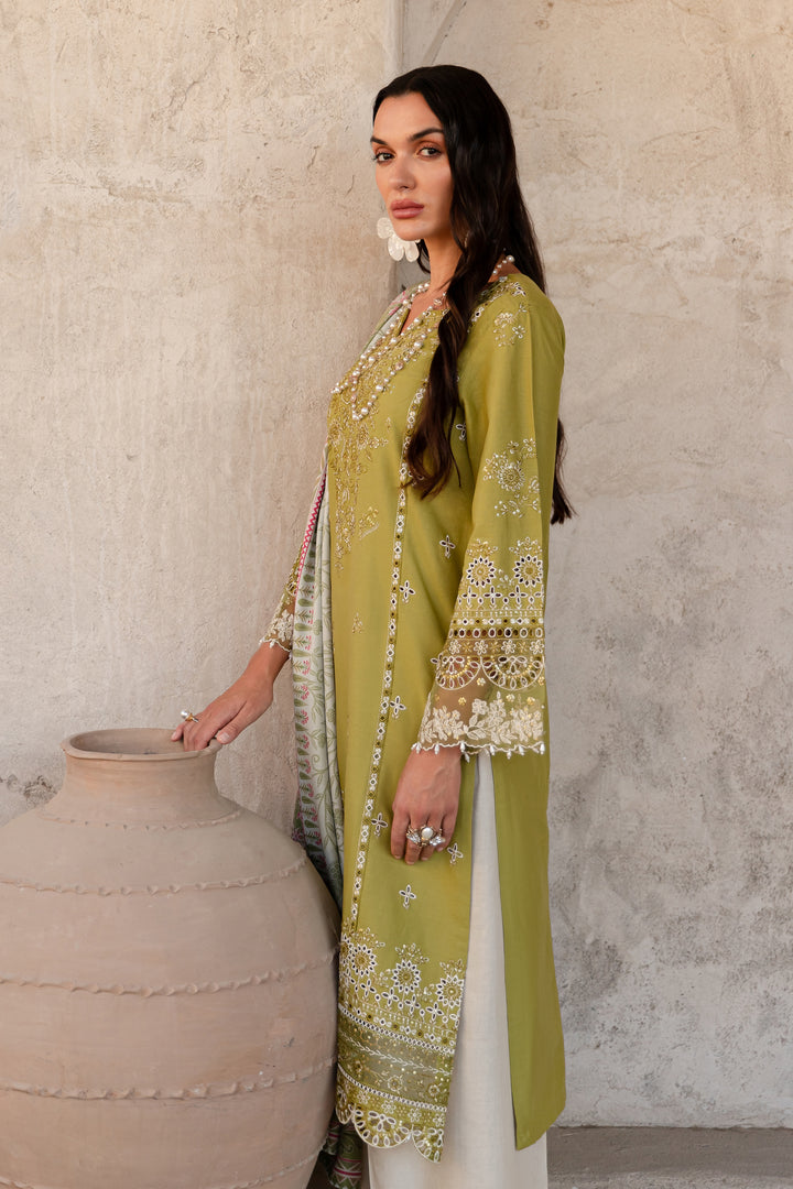 Medisen 3Pc - Embroidered Khaddar Dress