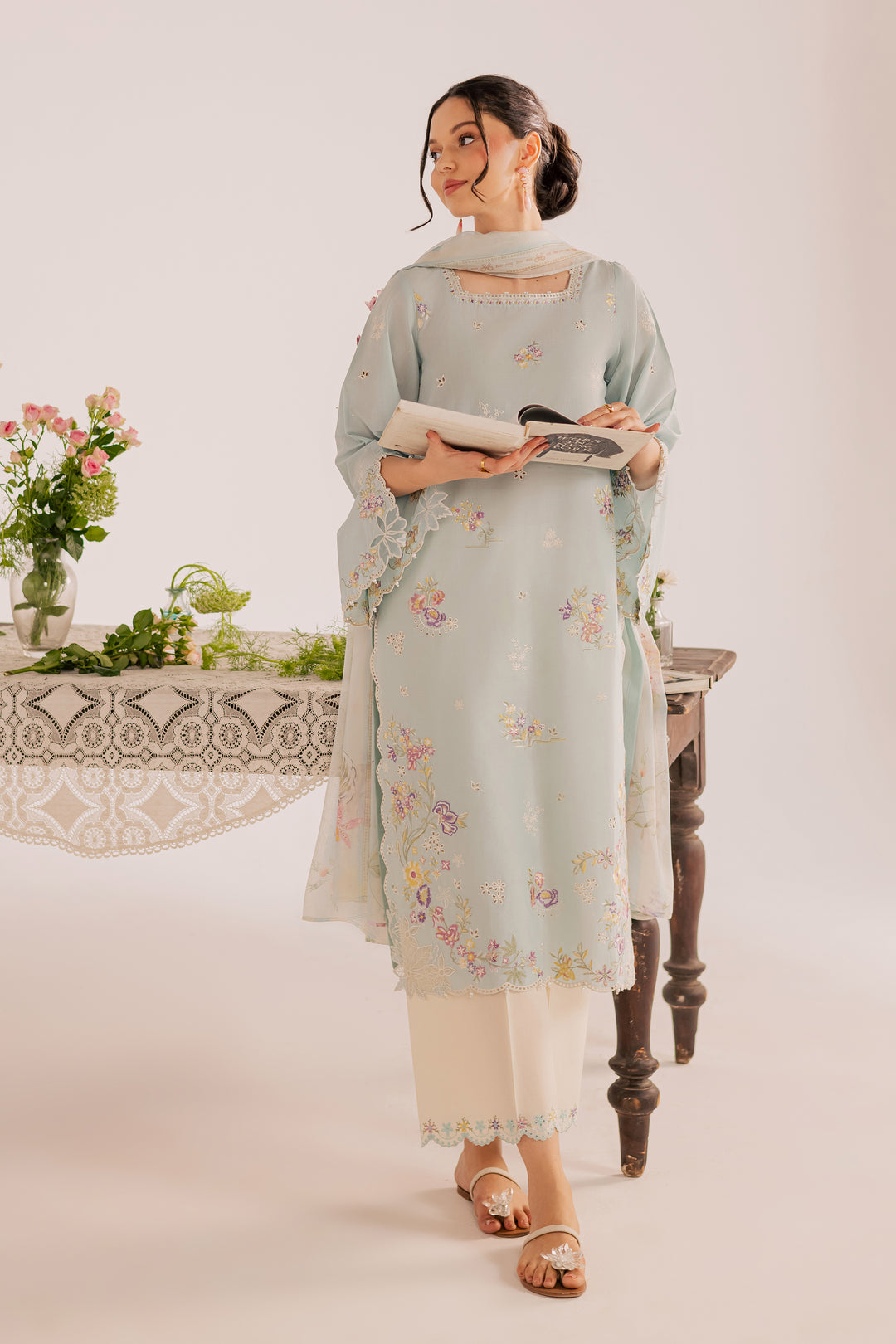 Jane 3Pc - Embroidered Lawn Dress