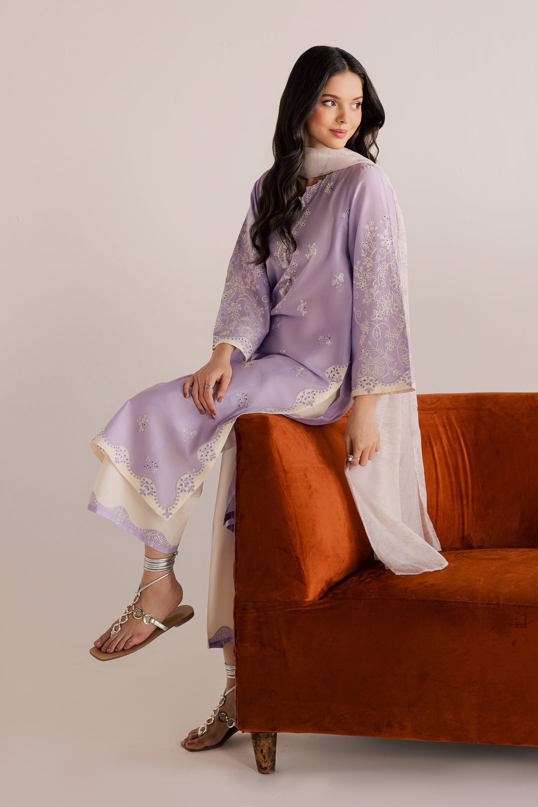 Norway 3Pc - Embroidered Lawn Dress