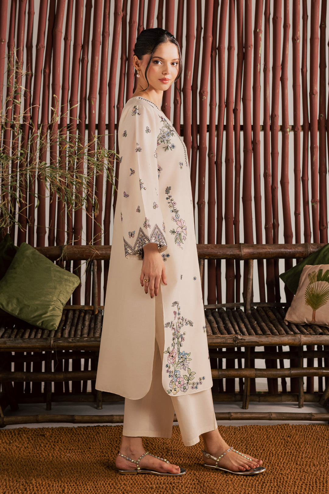 Anne 2Pc - Embroidered Lawn Dress