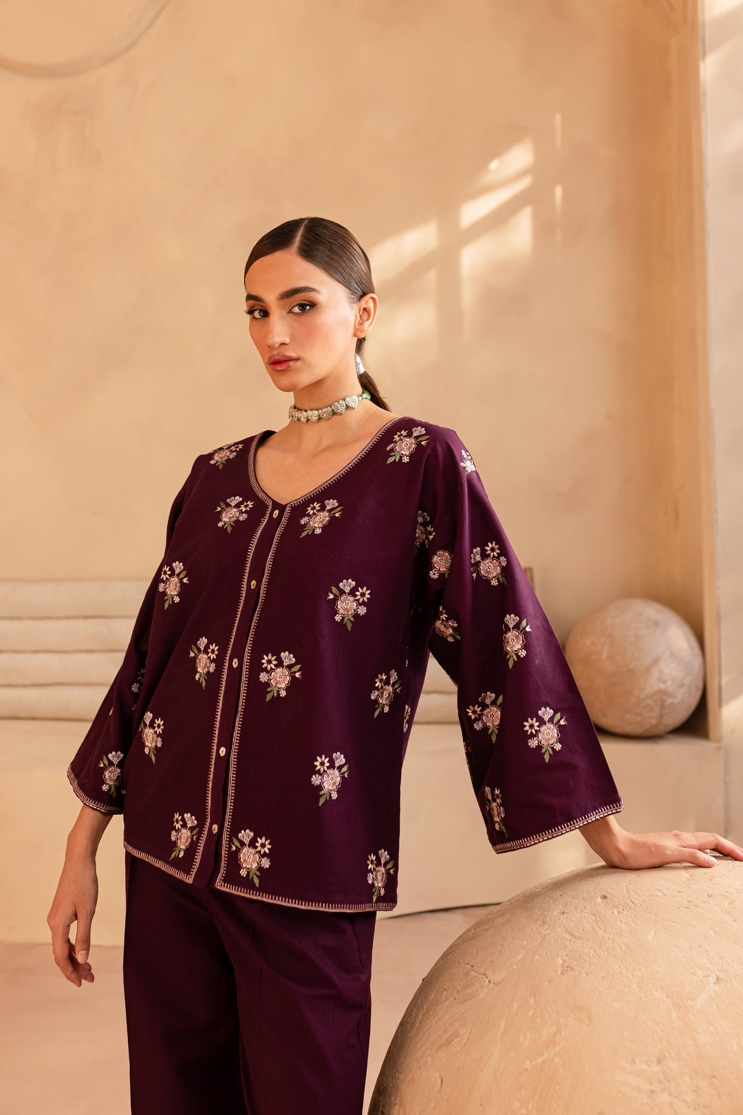 Benim 2Pc - Embroidered Khaddar Dress