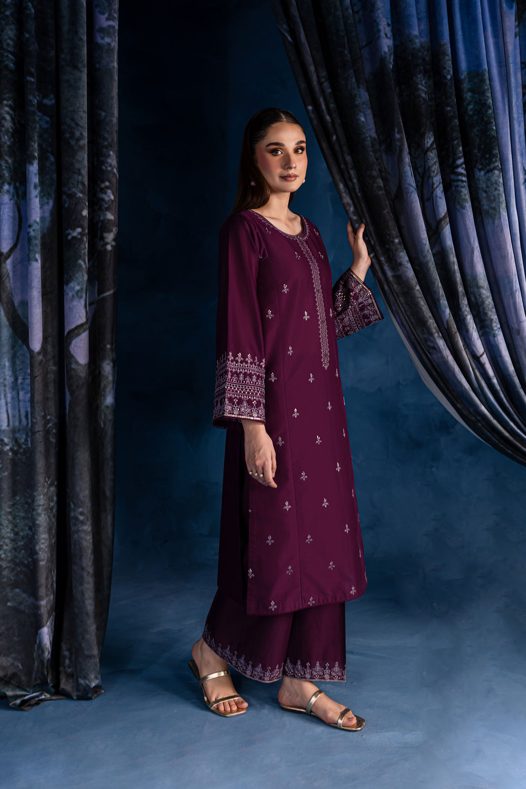 Ayden 2Pc - Embroidered Lawn Dress