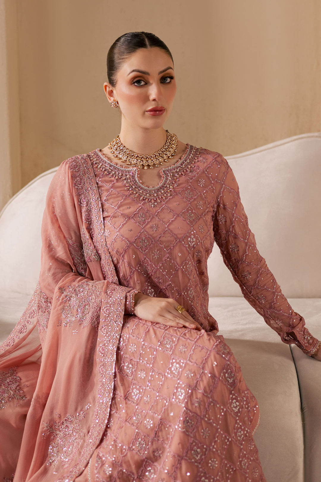  Almas 3Pc - Embroidered Luxe Pret BATIKLuxePRET2025  BATIK   XS / Tea Pink / Chiffon & Raw Silk-S / Tea Pink / Chiffon & Raw Silk-M / Tea Pink / Chiffon & Raw Silk-L / Tea Pink / Chiffon & Raw Silk-XL / Tea Pink / Chiffon & Raw Silk