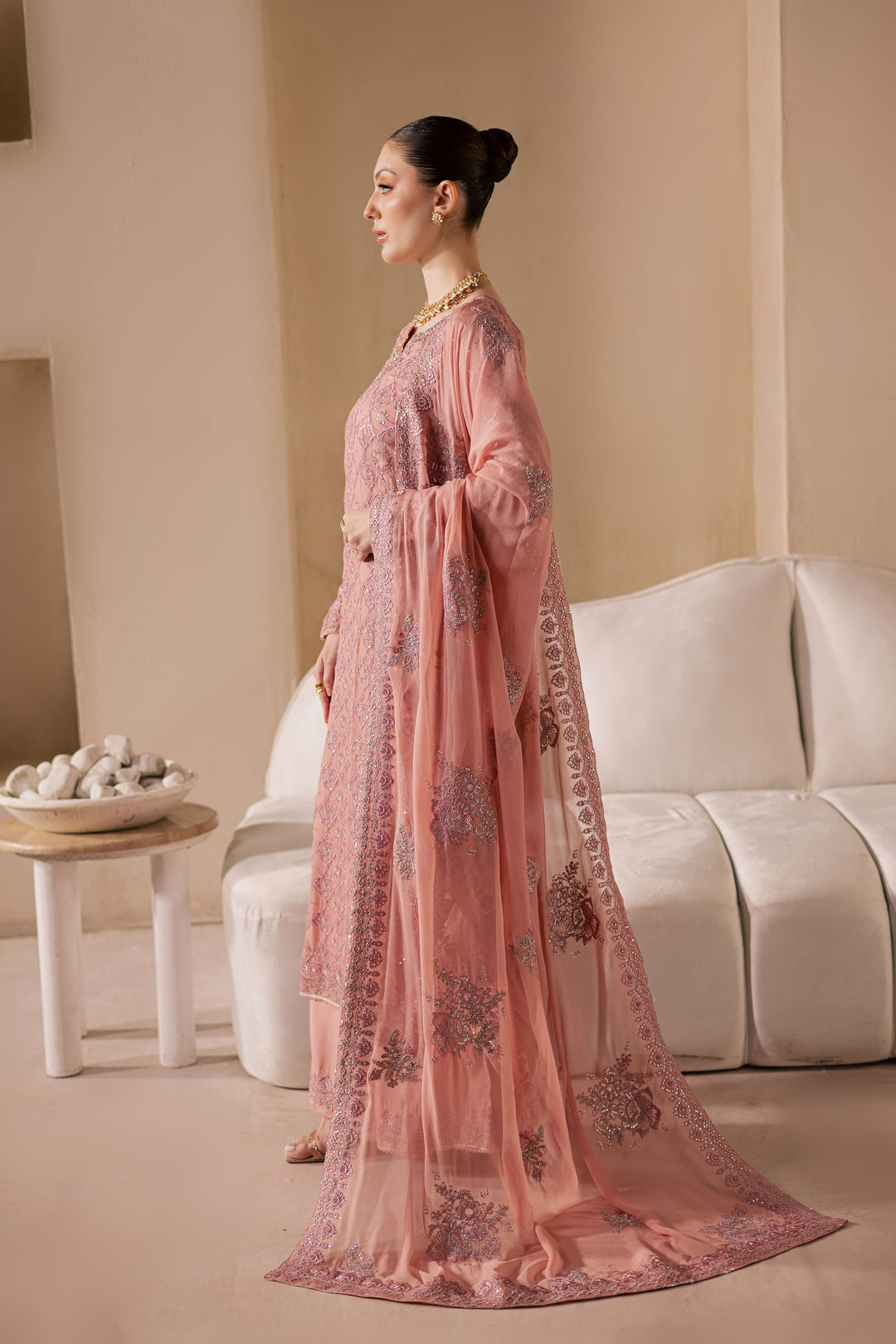  Almas 3Pc - Embroidered Luxe Pret BATIKLuxePRET2025  BATIK   XS / Tea Pink / Chiffon & Raw Silk-S / Tea Pink / Chiffon & Raw Silk-M / Tea Pink / Chiffon & Raw Silk-L / Tea Pink / Chiffon & Raw Silk-XL / Tea Pink / Chiffon & Raw Silk