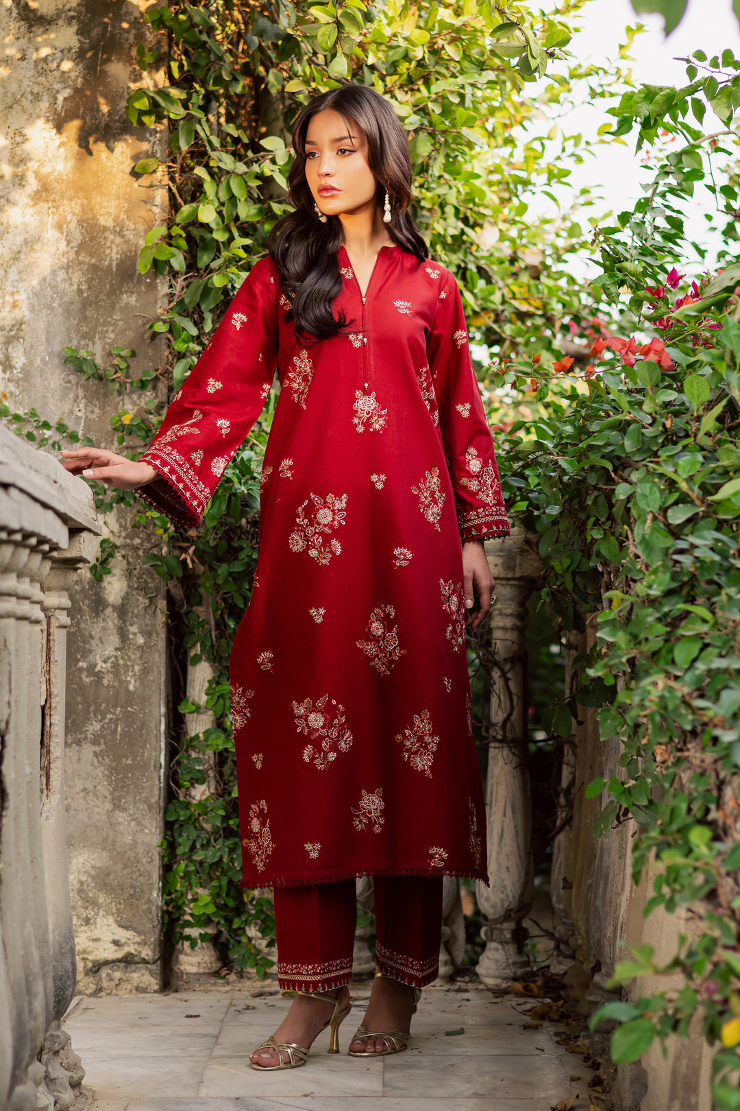 Arisu 2Pc - Embroidered Khaddar Dress