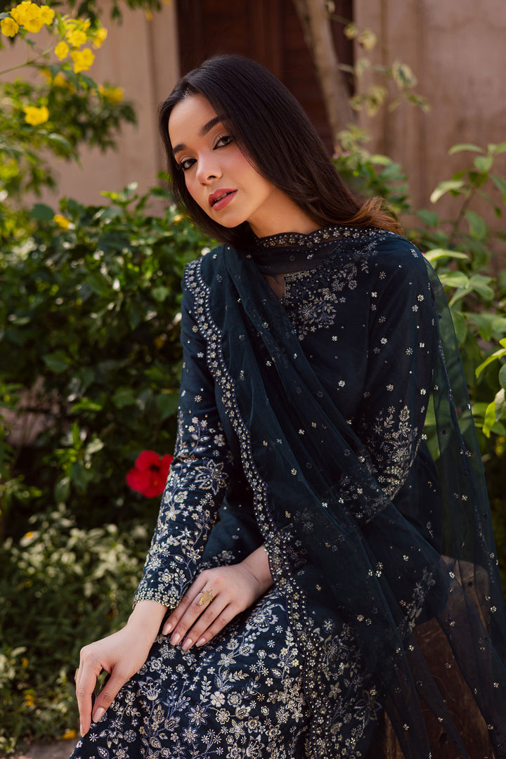  BlueBerry 3Pc - Embroidered Karandi Dress BATIK WINTER PRET 2025  BATIK   XS / Blueberry Blue / Karandi-S / Blueberry Blue / Karandi-M / Blueberry Blue / Karandi-L / Blueberry Blue / Karandi-XL / Blueberry Blue / Karandi