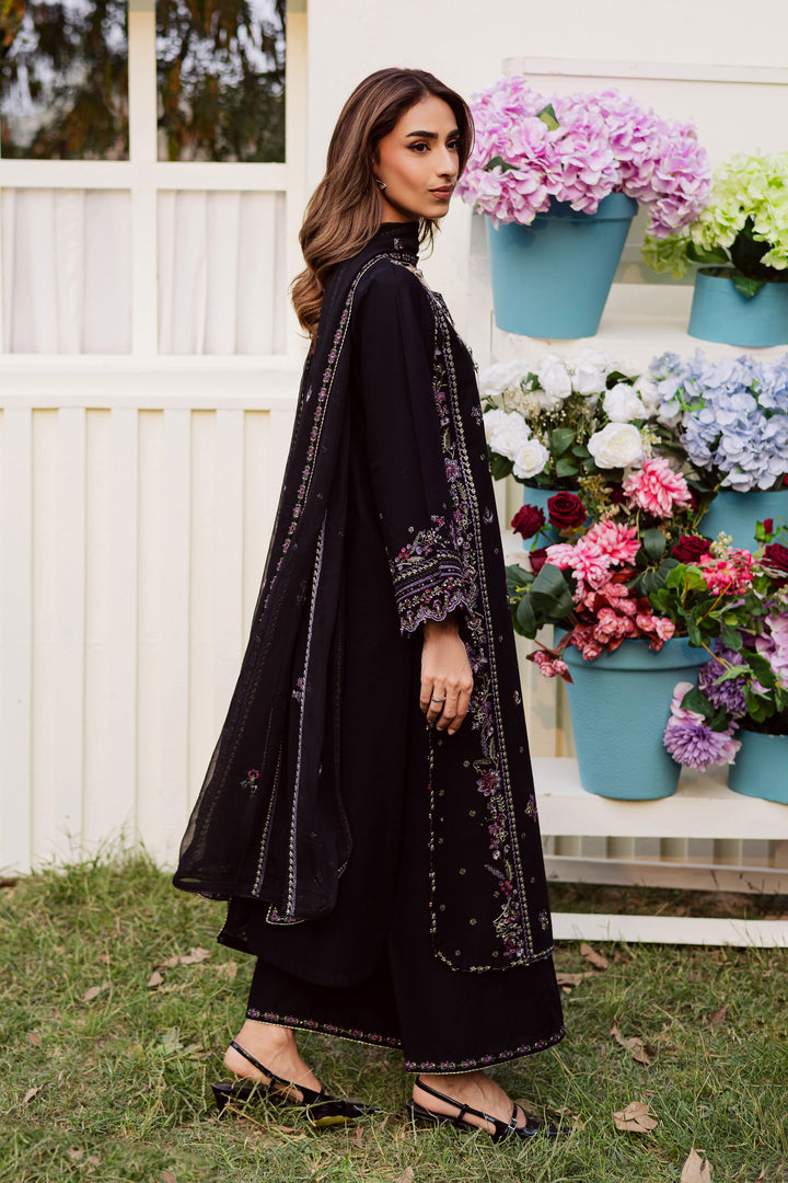 Black Cascade 3Pc - Embroidered Khaddar Dress BATIK WINTER PRET 2025  BATIK   XS / Black / Khaddar-S / Black / Khaddar-M / Black / Khaddar-L / Black / Khaddar-XL / Black / Khaddar