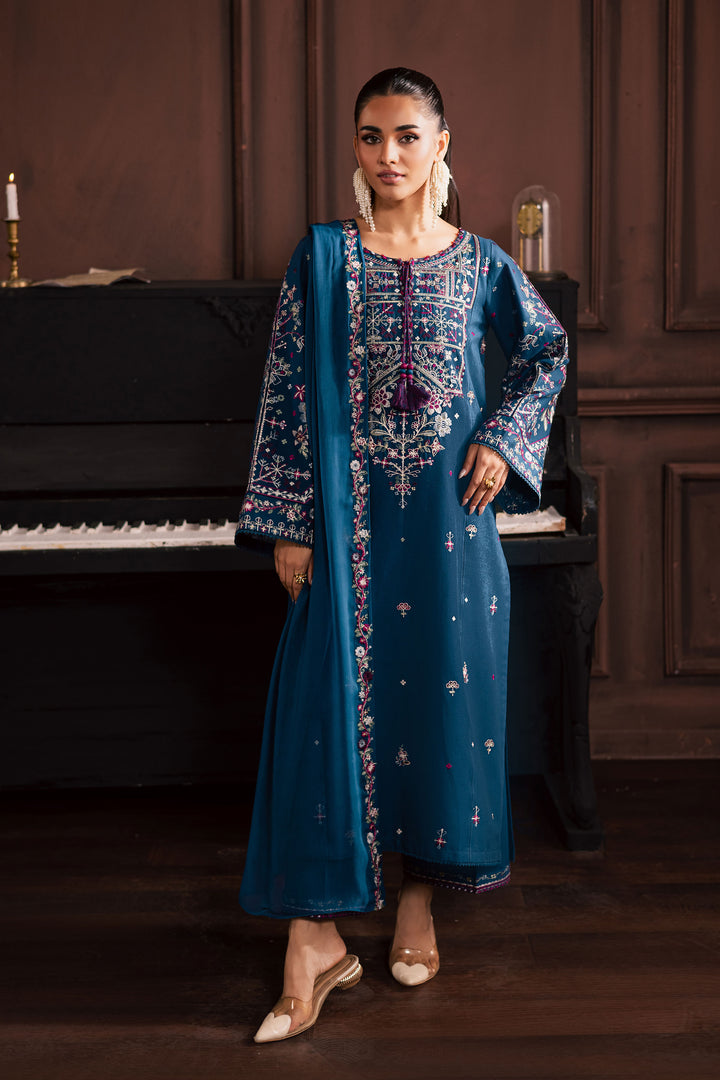  Blue Meg 3Pc - Embroidered Khaddar Dress BATIK WINTER PRET 2025  BATIK   XS / Poseidon / Khaddar-S / Poseidon / Khaddar-M / Poseidon / Khaddar-L / Poseidon / Khaddar-XL / Poseidon / Khaddar