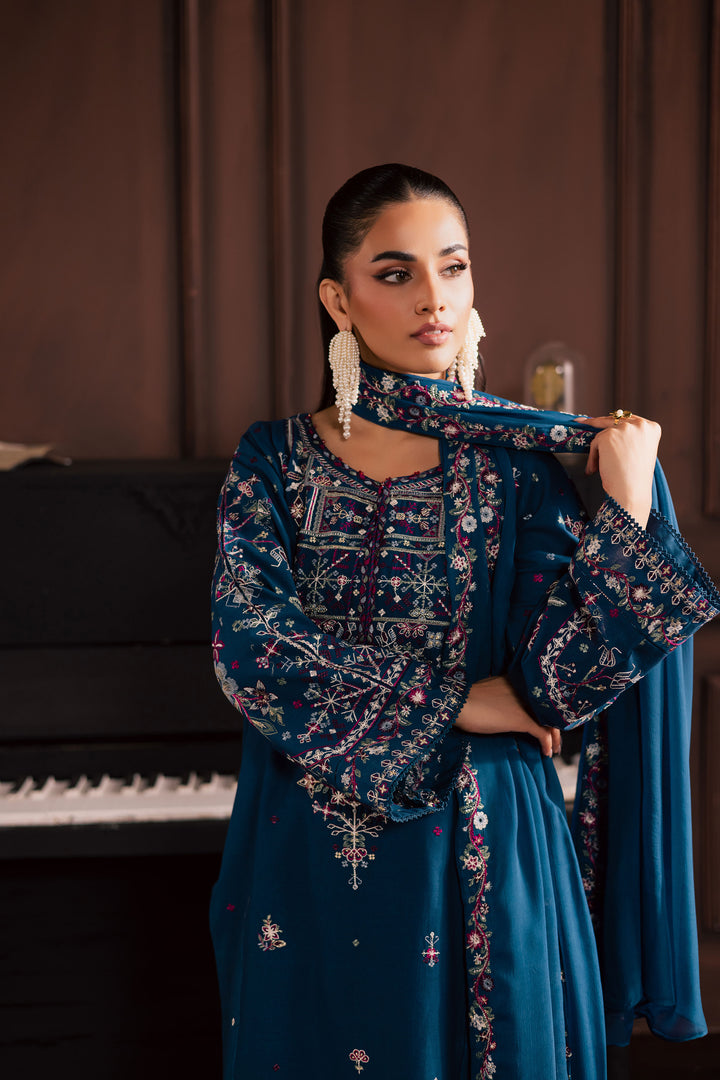  Blue Meg 3Pc - Embroidered Khaddar Dress BATIK WINTER PRET 2025  BATIK   XS / Poseidon / Khaddar-S / Poseidon / Khaddar-M / Poseidon / Khaddar-L / Poseidon / Khaddar-XL / Poseidon / Khaddar