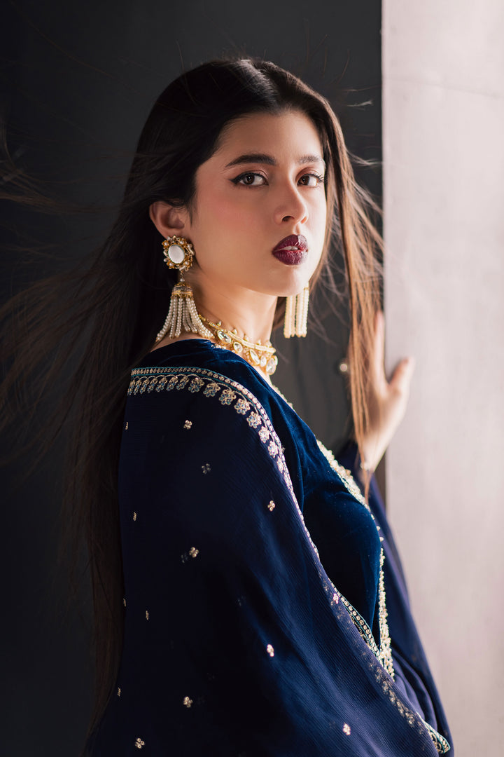  BlueVera 3Pc - Velvet Luxe Pret BATIKLuxePRET2025  BATIK   XS / Blue / Velvet-S / Blue / Velvet-M / Blue / Velvet-L / Blue / Velvet-XL / Blue / Velvet