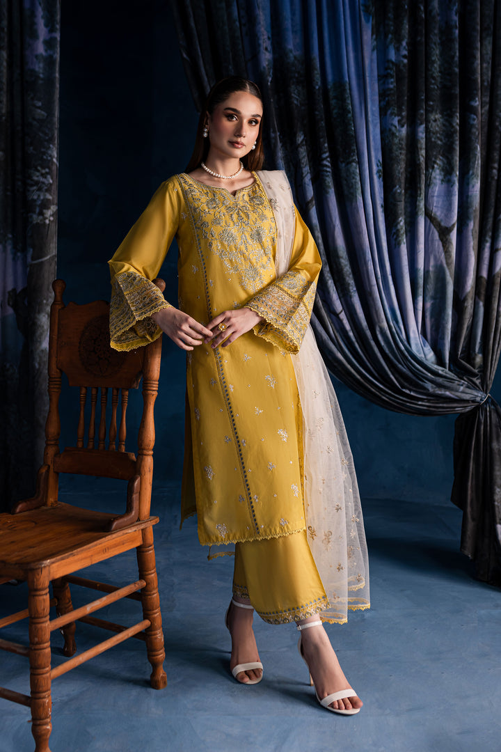 Claro 3Pc - Embroidered Lawn Dress