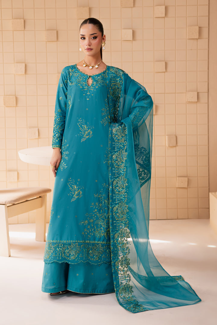 Dalilah 3Pc - Embroidered Lawn Dress