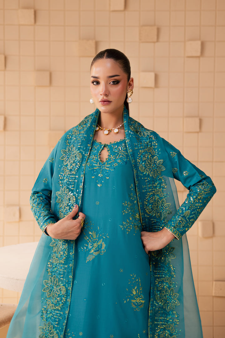 Dalilah 3Pc - Embroidered Lawn Dress