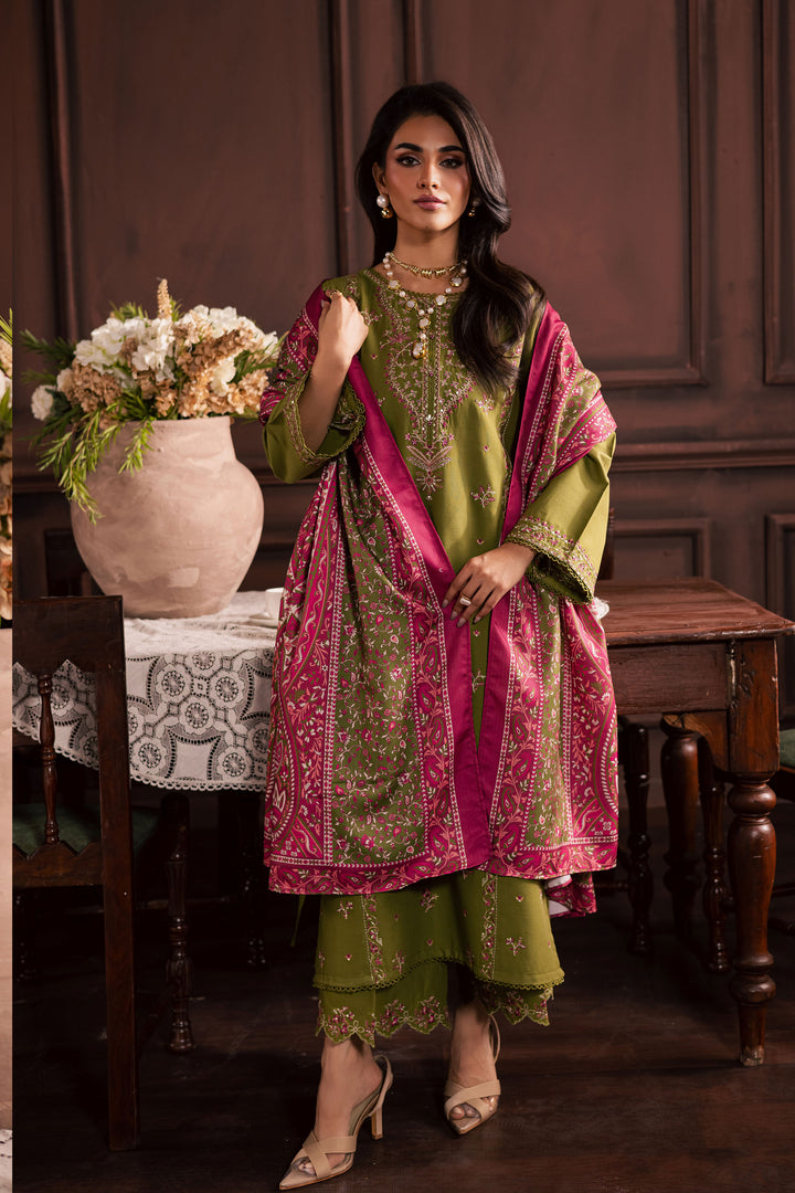 Darla 3Pc - Embroidered Khaddar Dress