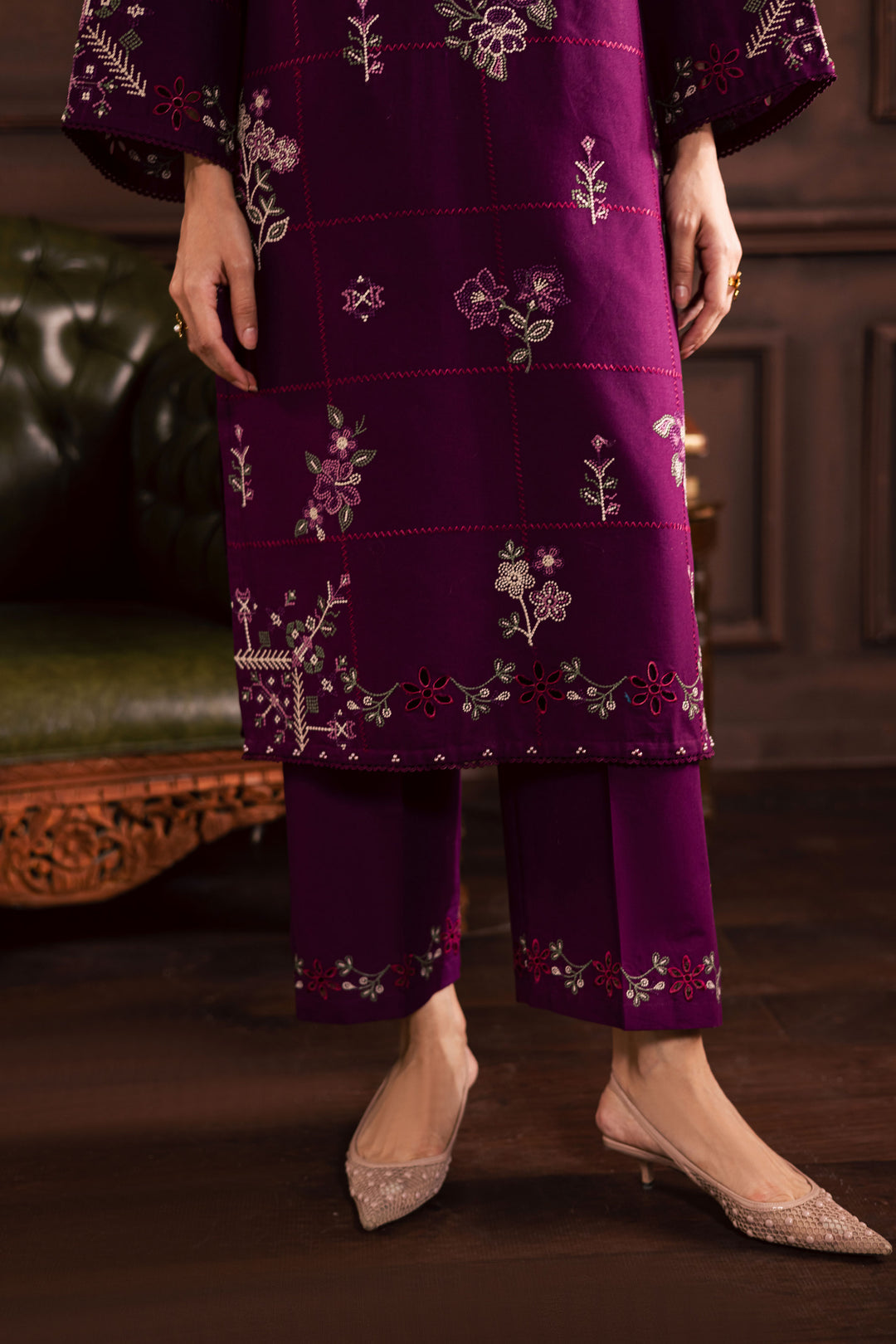 Purple Enid 2Pc - Embroidered Khaddar Dress BATIK WINTER PRET 2025  BATIK   XS / Deep Purple / Khaddar-S / Deep Purple / Khaddar-M / Deep Purple / Khaddar-L / Deep Purple / Khaddar-XL / Deep Purple / Khaddar