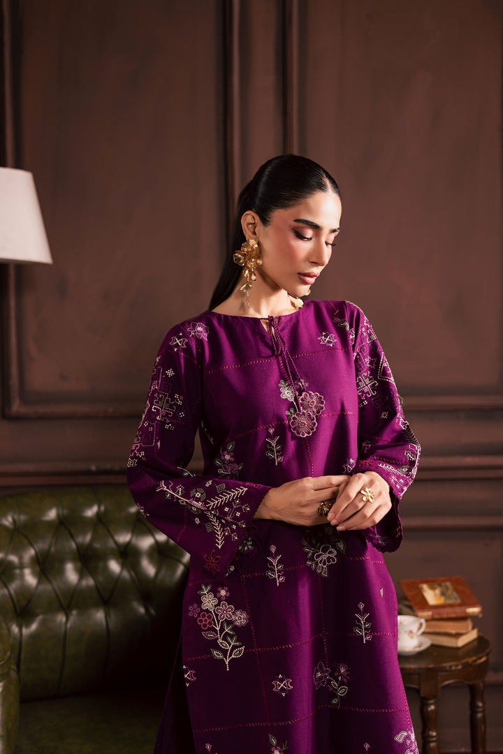 Purple Enid 2Pc - Embroidered Khaddar Dress BATIK WINTER PRET 2025  BATIK   XS / Deep Purple / Khaddar-S / Deep Purple / Khaddar-M / Deep Purple / Khaddar-L / Deep Purple / Khaddar-XL / Deep Purple / Khaddar