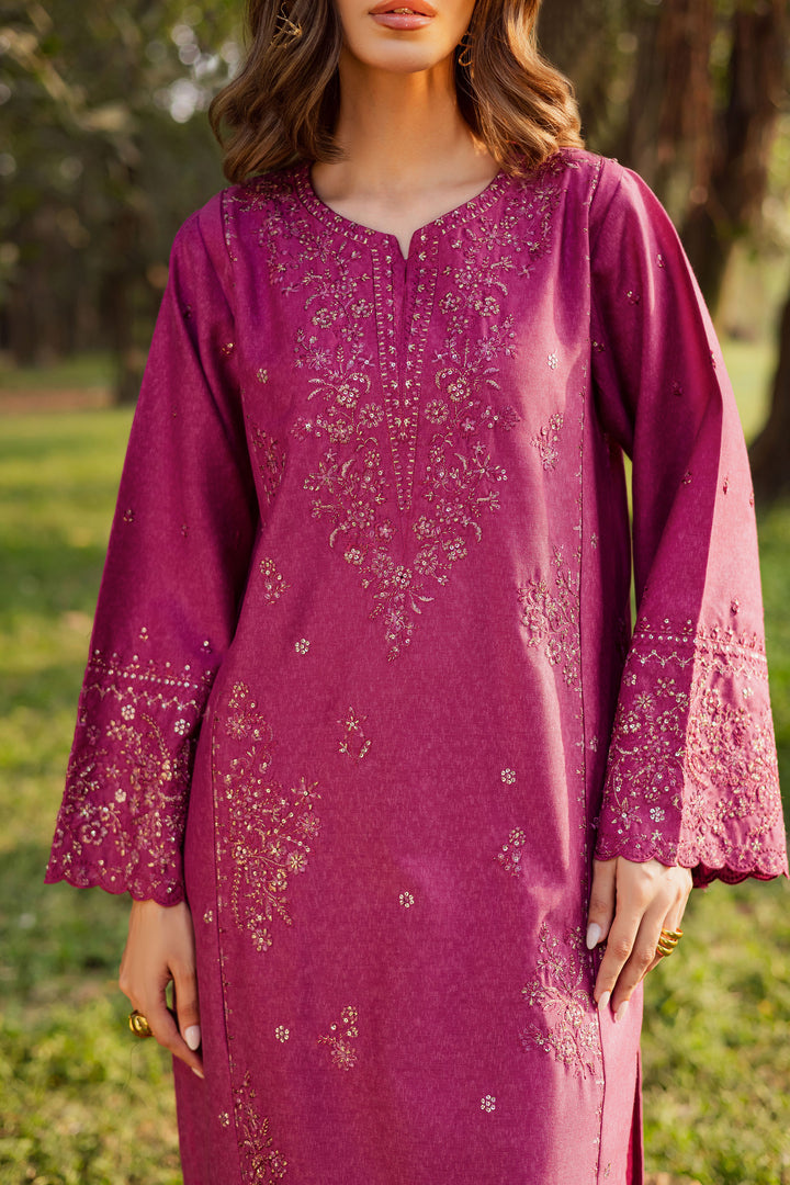 Eyter 2Pc - Embroidered Karandi Dress BATIK WINTER PRET 2025  BATIK   XS / Barbie Pink / Karandi-S / Barbie Pink / Karandi-M / Barbie Pink / Karandi-L / Barbie Pink / Karandi-XL / Barbie Pink / Karandi