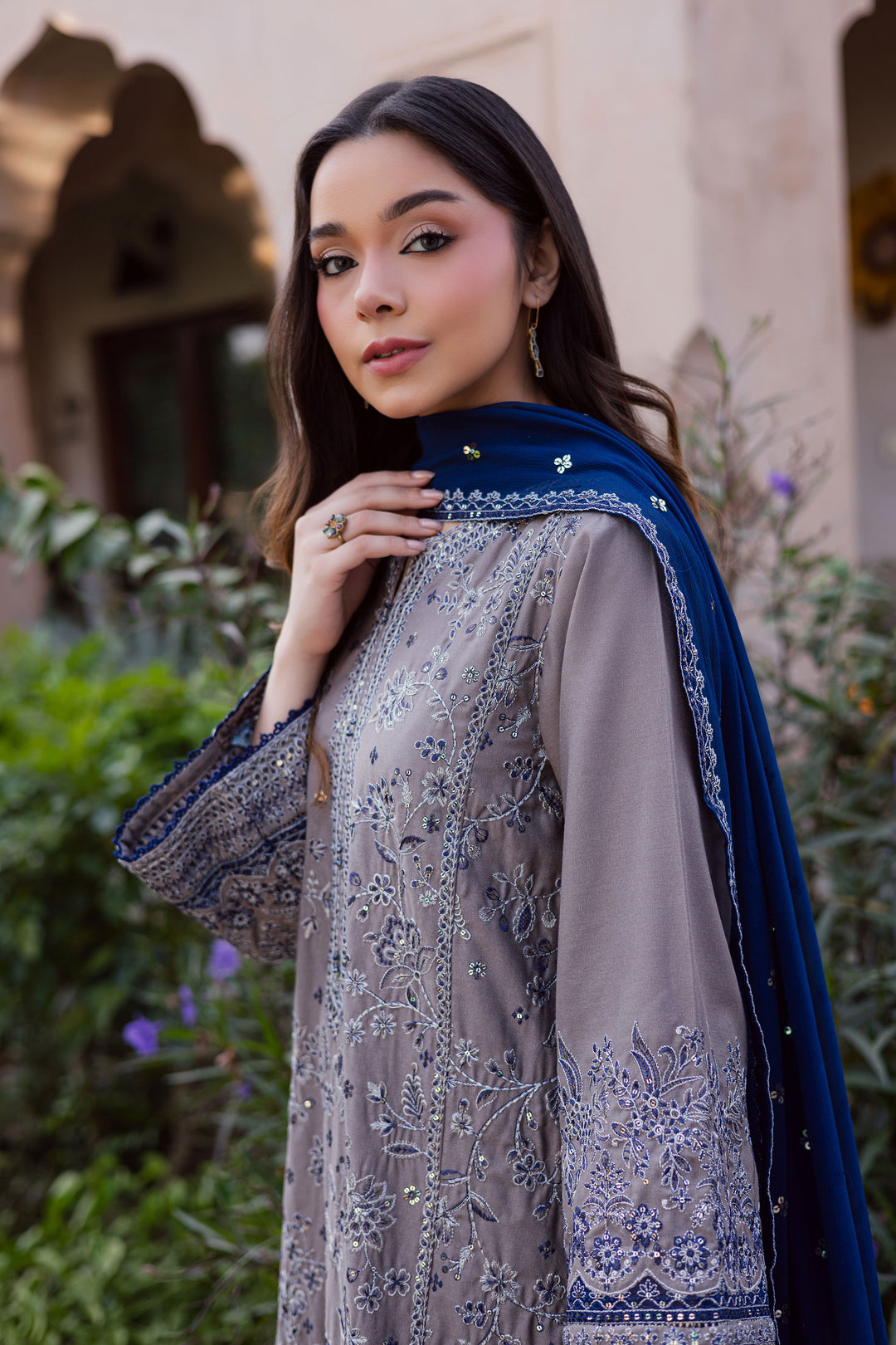  Ezlyin 3Pc - Embroidered Karandi Dress BATIK WINTER PRET 2025  BATIK   XS / Grey / Karandi-S / Grey / Karandi-M / Grey / Karandi-L / Grey / Karandi-XL / Grey / Karandi