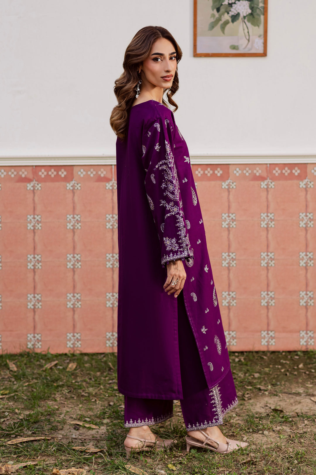Fave 2Pc - Embroidered Khaddar Dress