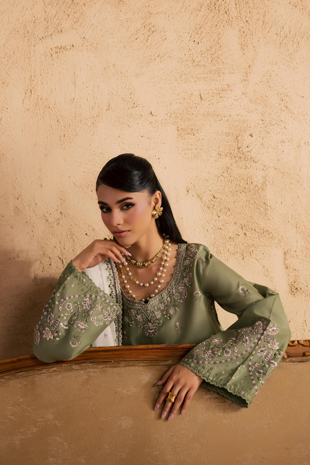 Forest Whisper 3Pc - Embroidered Festive Pret