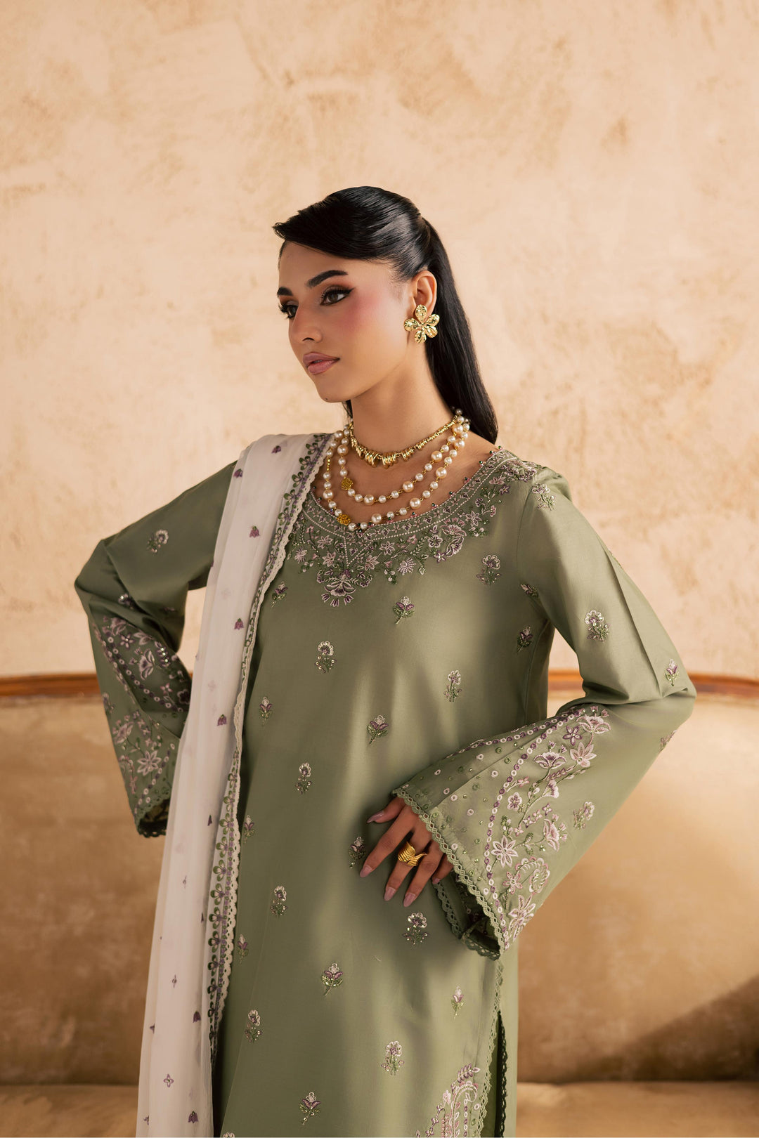 Forest Whisper 3Pc - Embroidered Festive Pret