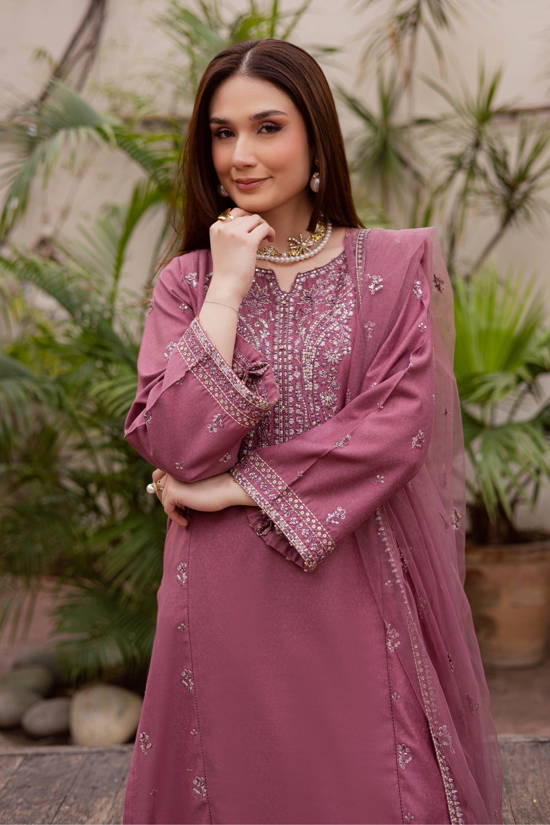 Freya 3Pc - Embroidered Festive Pret