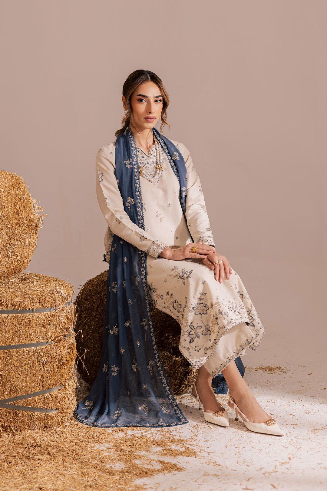  Gul e Lala 3Pc - Embroidered Khaddar Dress BATIK WINTER PRET 2025  BATIK   XS / Beige / Khaddar-S / Beige / Khaddar-M / Beige / Khaddar-L / Beige / Khaddar-XL / Beige / Khaddar