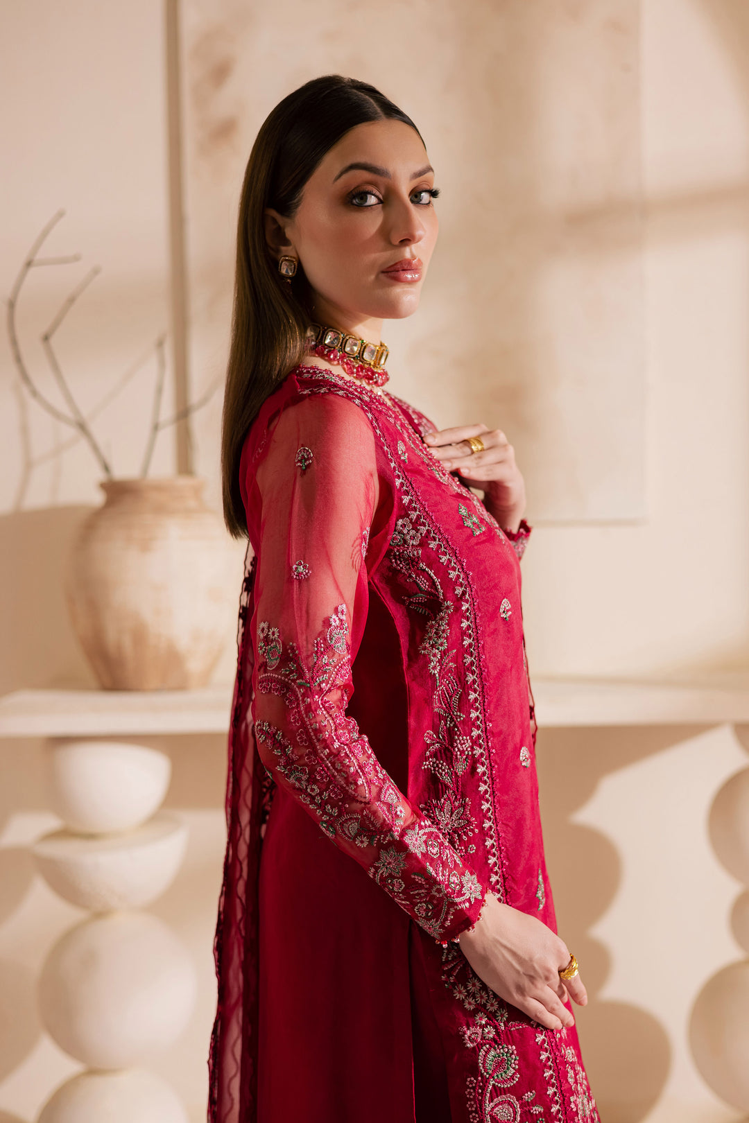 ulshan Zara 3Pc - Embroidered Luxe Pret BATIKLuxePRET2025  BATIK   XS / Fuchsia Pink / Raw Silk & Organza-S / Fuchsia Pink / Raw Silk & Organza-M / Fuchsia Pink / Raw Silk & Organza-L / Fuchsia Pink / Raw Silk & Organza-XL / Fuchsia Pink / Raw Silk & Organza