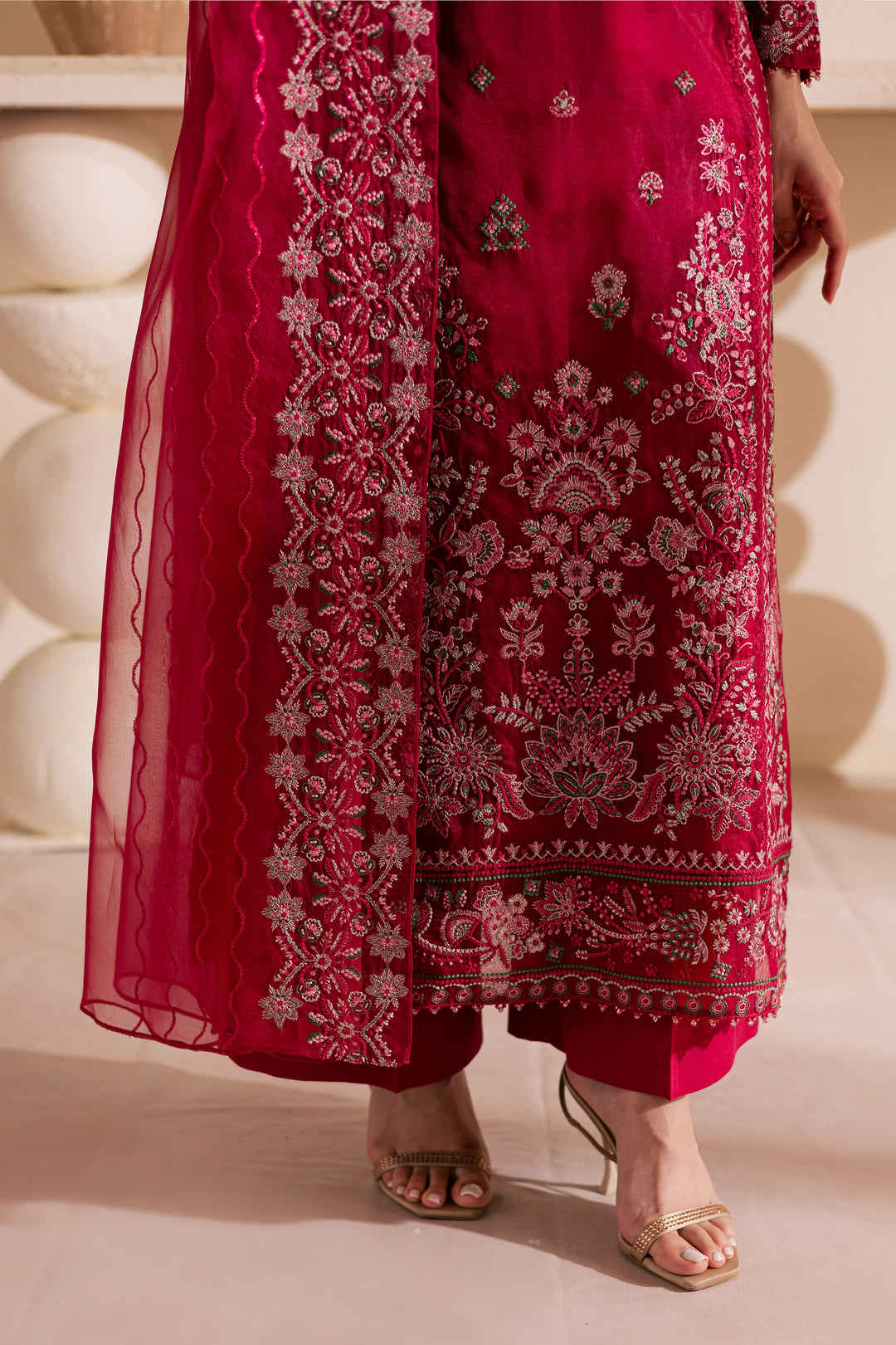 ulshan Zara 3Pc - Embroidered Luxe Pret BATIKLuxePRET2025  BATIK   XS / Fuchsia Pink / Raw Silk & Organza-S / Fuchsia Pink / Raw Silk & Organza-M / Fuchsia Pink / Raw Silk & Organza-L / Fuchsia Pink / Raw Silk & Organza-XL / Fuchsia Pink / Raw Silk & Organza