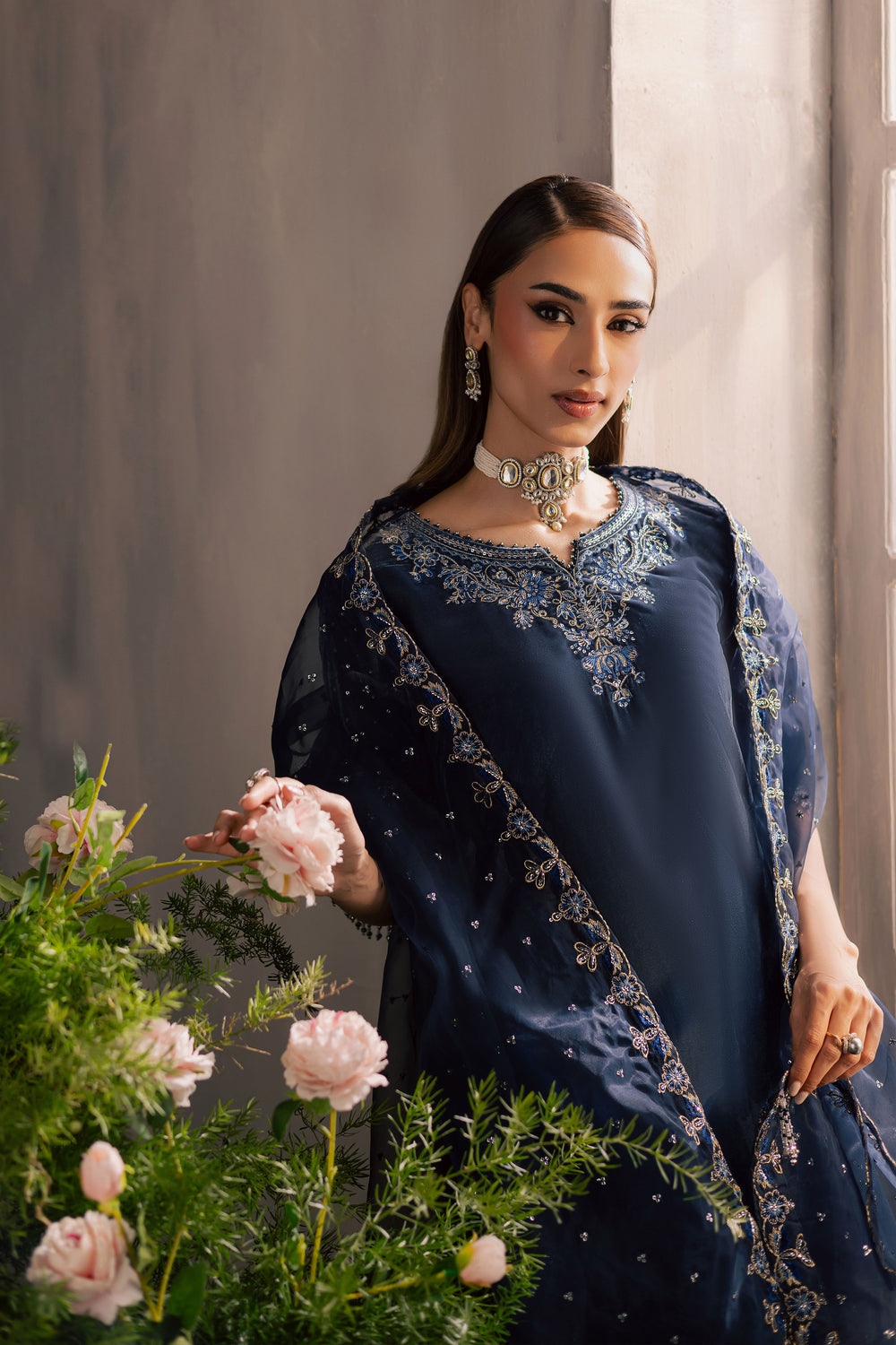 Hematite 3Pc - Velvet Luxe Pret BATIKLuxePRET2025  BATIK   XS / Grey / Velvet-S / Grey / Velvet-M / Grey / Velvet-L / Grey / Velvet-XL / Grey / Velvet