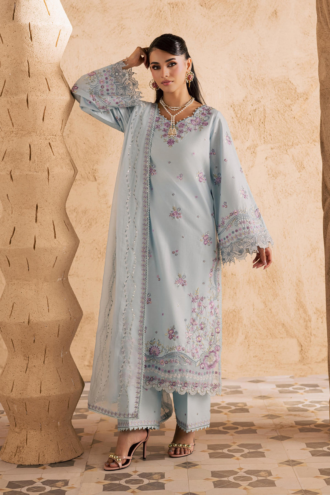 Ice 3Pc - Embroidered Festive Pret