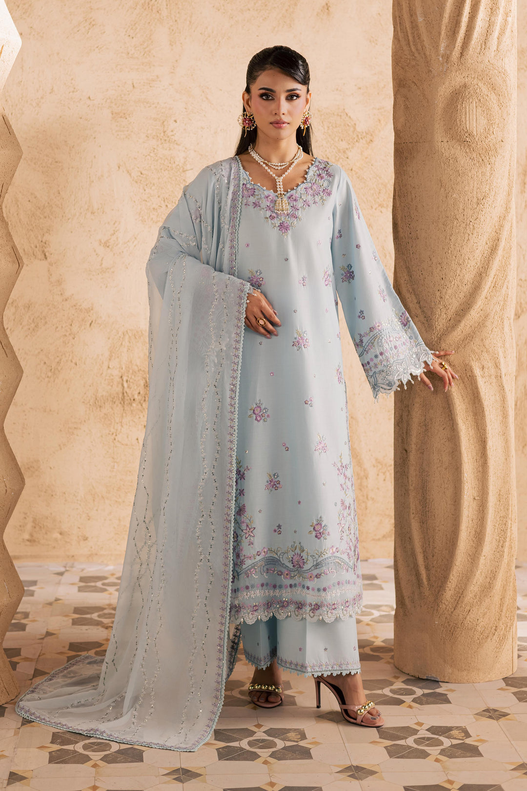 Ice 3Pc - Embroidered Festive Pret