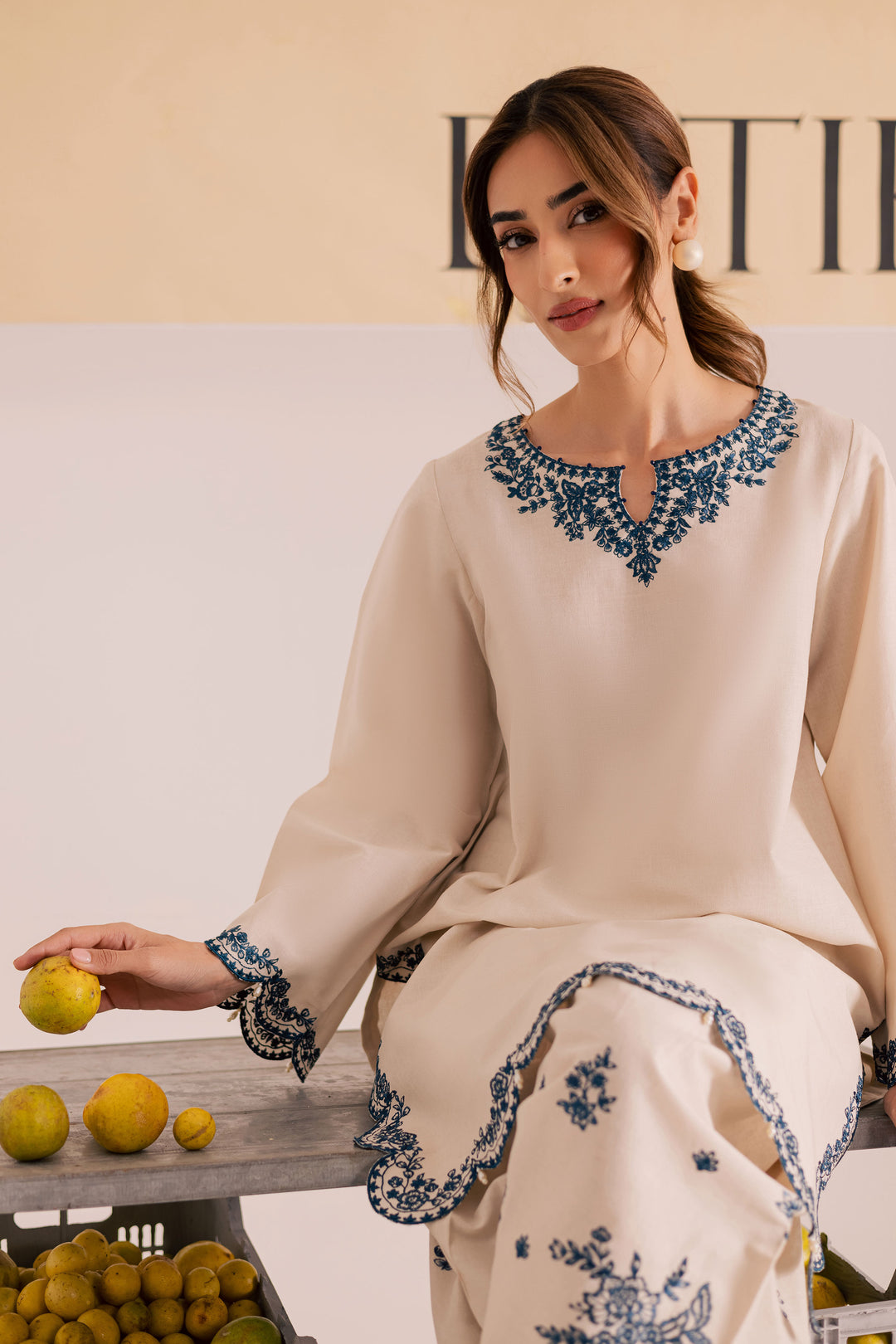 Jumbo 2Pc - Embroidered Khaddar Dress