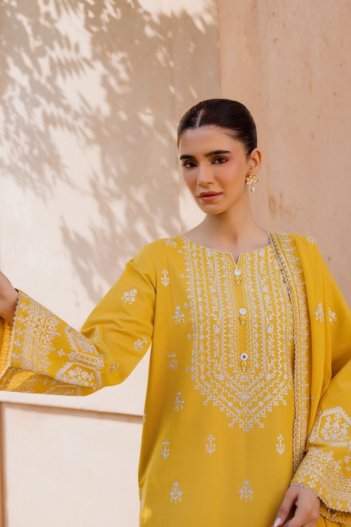  Lambo 3Pc - Embroidered Khaddar Dress BATIK WINTER PRET 2025  BATIK   XS / Lemon Yellow / Khaddar-S / Lemon Yellow / Khaddar-M / Lemon Yellow / Khaddar-L / Lemon Yellow / Khaddar-XL / Lemon Yellow / Khaddar