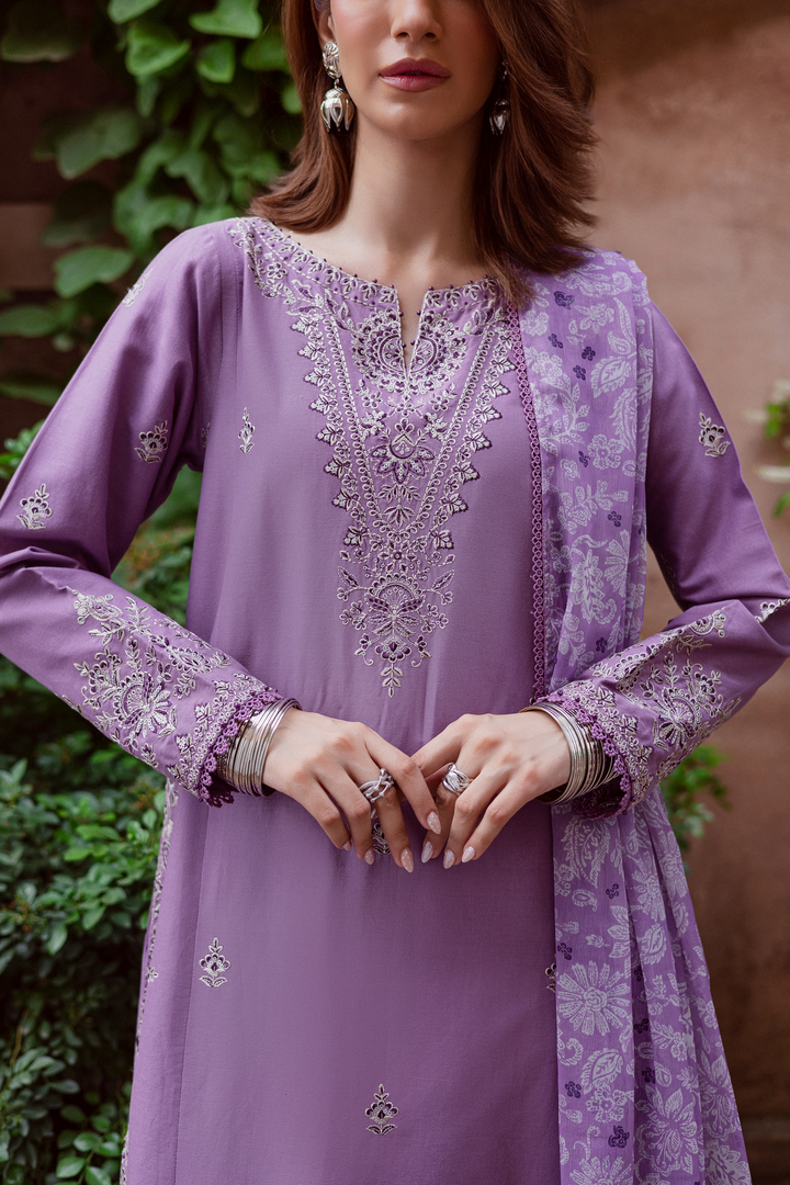 Mandala 3Pc - Embroidered Khaddar Dress BATIK WINTER PRET 2025  BATIK   XS / Lavender / Khaddar-S / Lavender / Khaddar-M / Lavender / Khaddar-L / Lavender / Khaddar-XL / Lavender / Khaddar