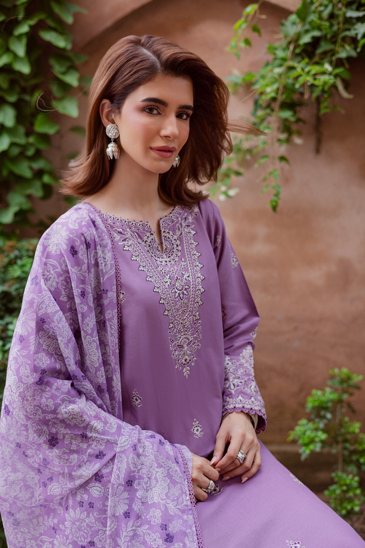 Mandala 3Pc - Embroidered Khaddar Dress BATIK WINTER PRET 2025  BATIK   XS / Lavender / Khaddar-S / Lavender / Khaddar-M / Lavender / Khaddar-L / Lavender / Khaddar-XL / Lavender / Khaddar