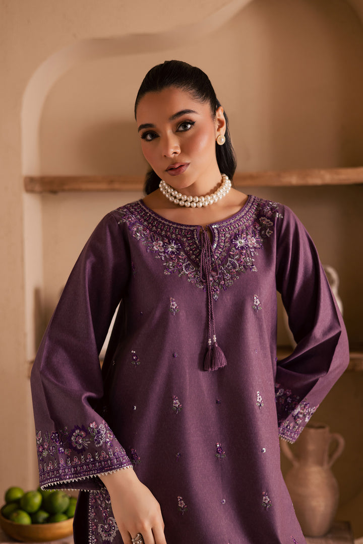 Meenah 2Pc - Embroidered Karandi Dress