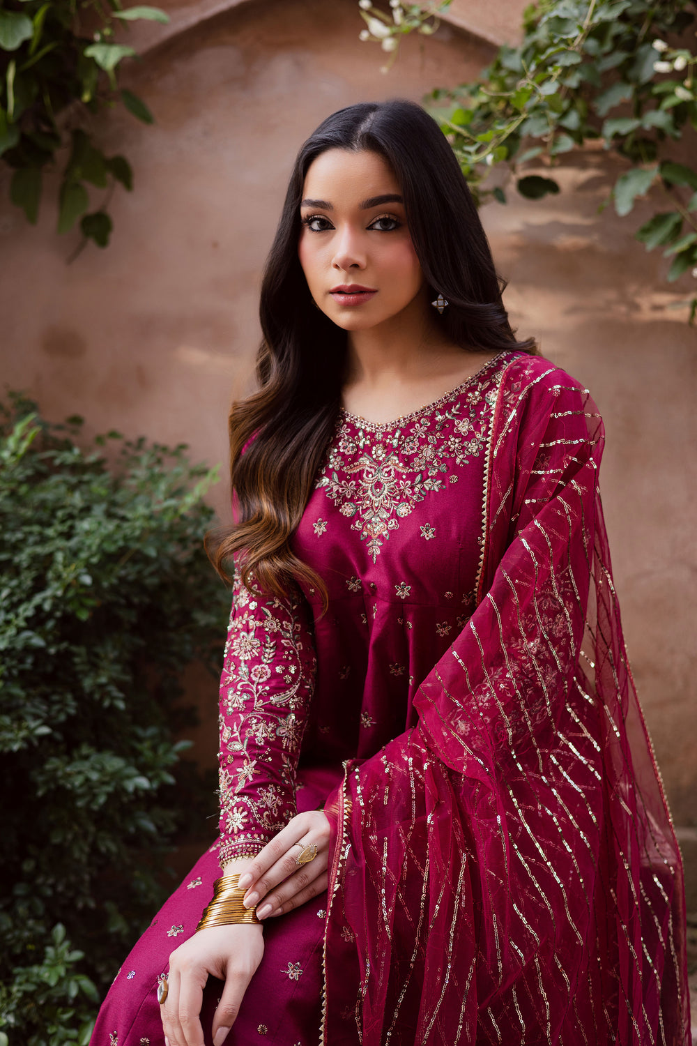 Monaar 3Pc - Embroidered Karandi Dress BATIK WINTER PRET 2025  BATIK   XS / Raspberry Pink / Karandi-S / Raspberry Pink / Karandi-M / Raspberry Pink / Karandi-L / Raspberry Pink / Karandi-XL / Raspberry Pink / Karandi