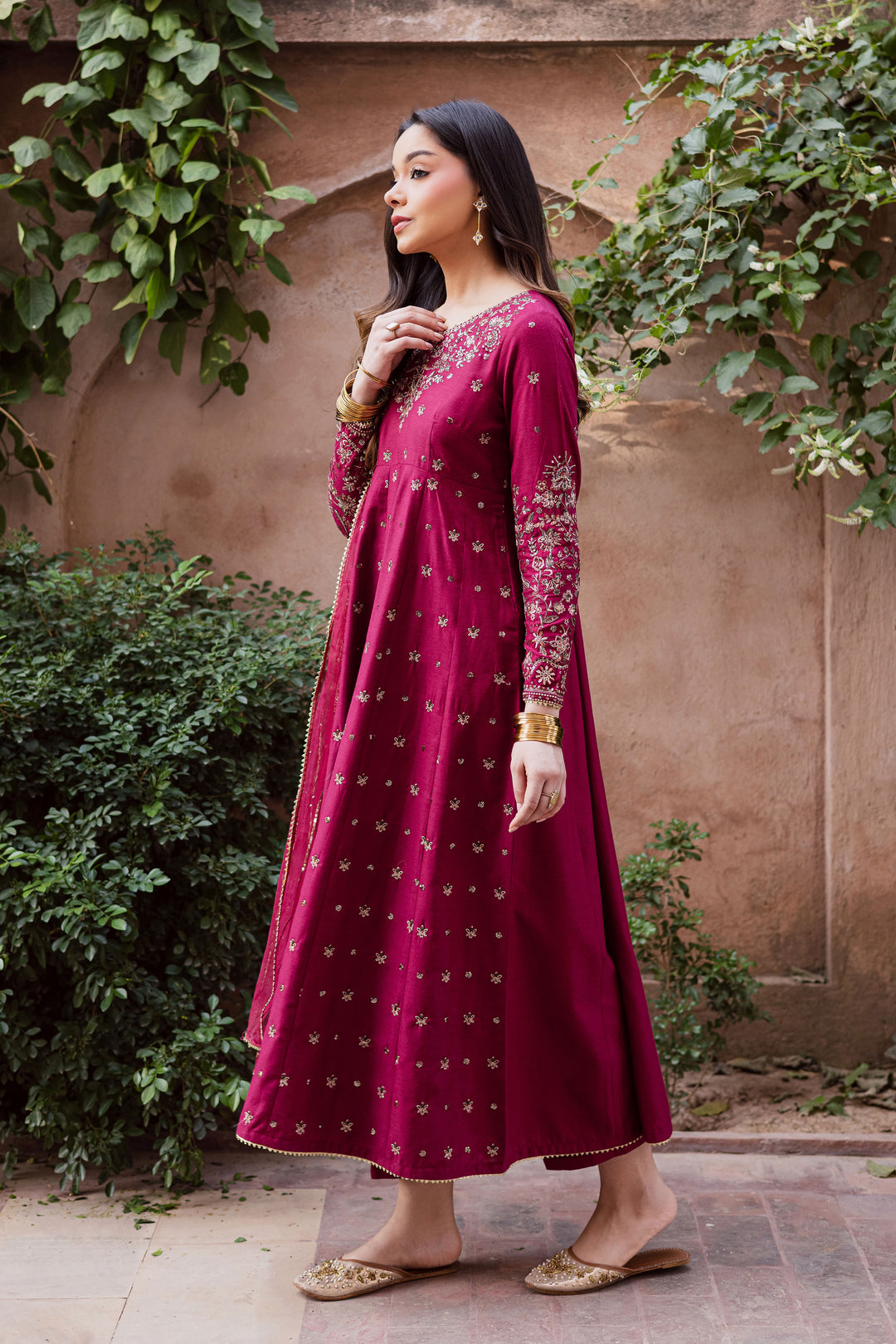 Monaar 3Pc - Embroidered Karandi Dress BATIK WINTER PRET 2025  BATIK   XS / Raspberry Pink / Karandi-S / Raspberry Pink / Karandi-M / Raspberry Pink / Karandi-L / Raspberry Pink / Karandi-XL / Raspberry Pink / Karandi