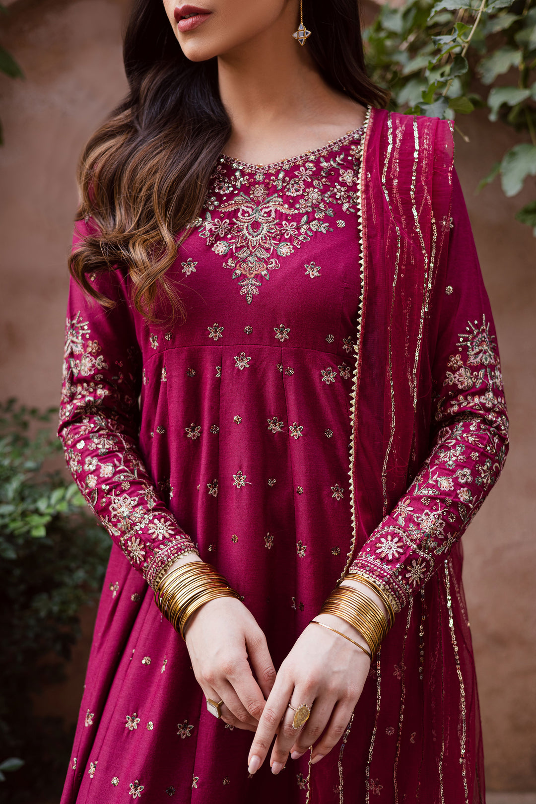 Monaar 3Pc - Embroidered Karandi Dress BATIK WINTER PRET 2025  BATIK   XS / Raspberry Pink / Karandi-S / Raspberry Pink / Karandi-M / Raspberry Pink / Karandi-L / Raspberry Pink / Karandi-XL / Raspberry Pink / Karandi