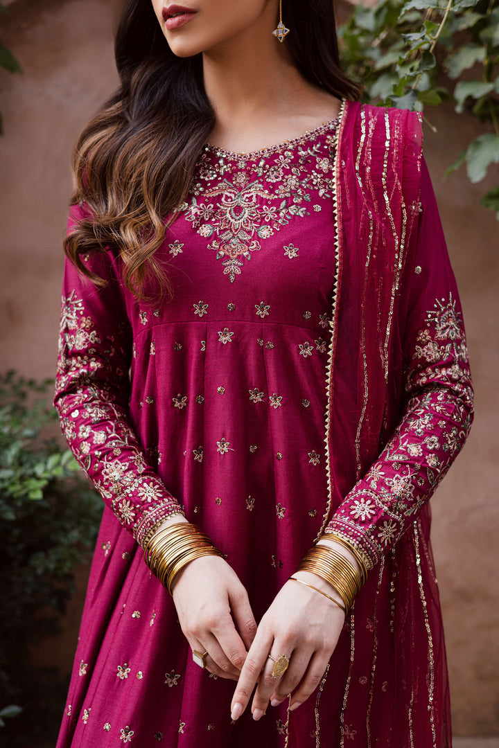 Monaar 3Pc - Embroidered Karandi Dress BATIK WINTER PRET 2025  BATIK   XS / Raspberry Pink / Karandi-S / Raspberry Pink / Karandi-M / Raspberry Pink / Karandi-L / Raspberry Pink / Karandi-XL / Raspberry Pink / Karandi