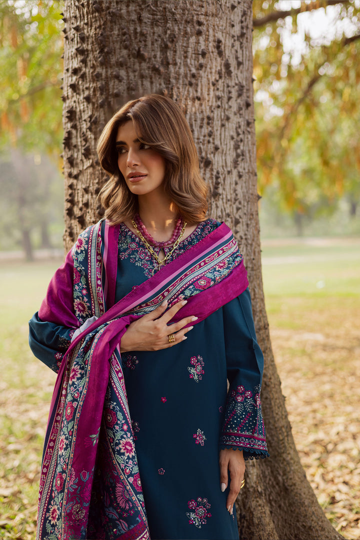 A winter-ready South Asian khaddar suit inspired by Pakistani and Indian festive dressing; suited for weddings, Eid and cozy casual days.