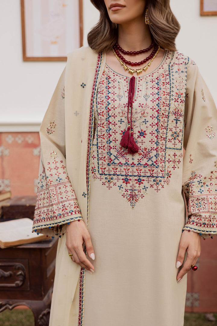  Nahin 3Pc - Embroidered Khaddar Dress BATIK WINTER PRET 2025  BATIK   XS / French Oak / Khaddar-S / French Oak / Khaddar-M / French Oak / Khaddar-L / French Oak / Khaddar-XL / French Oak / Khaddar