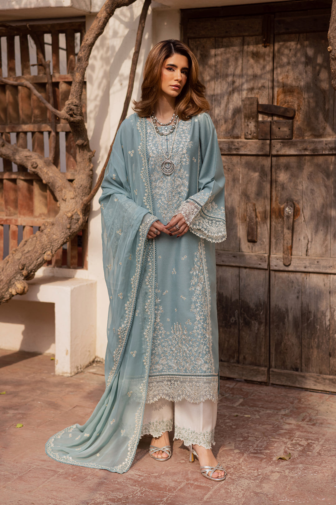 Naisha 3Pc - Embroidered Festive Pret